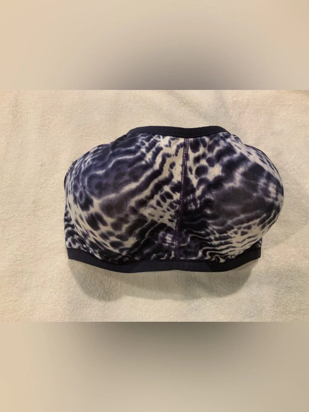 Natori Navy and White Animal Print Bra